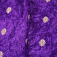 Royal Blue Floral Cutdana Crushed Velvet Fabric SC-28255