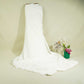 White Dyeable Schiffli on Border Cotton Fabric AF-25505
