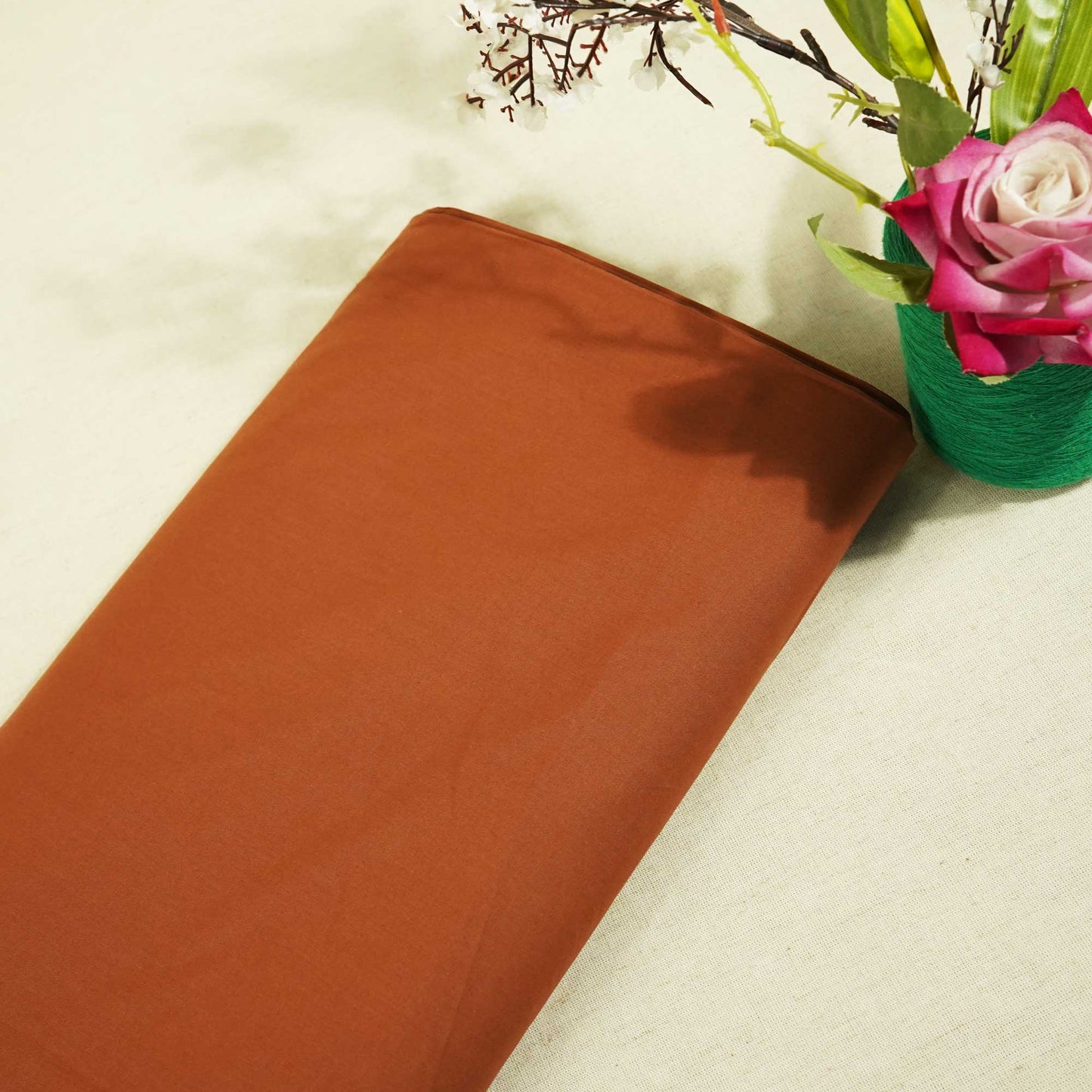 Brown Solid Poplin Fabric SI-25510