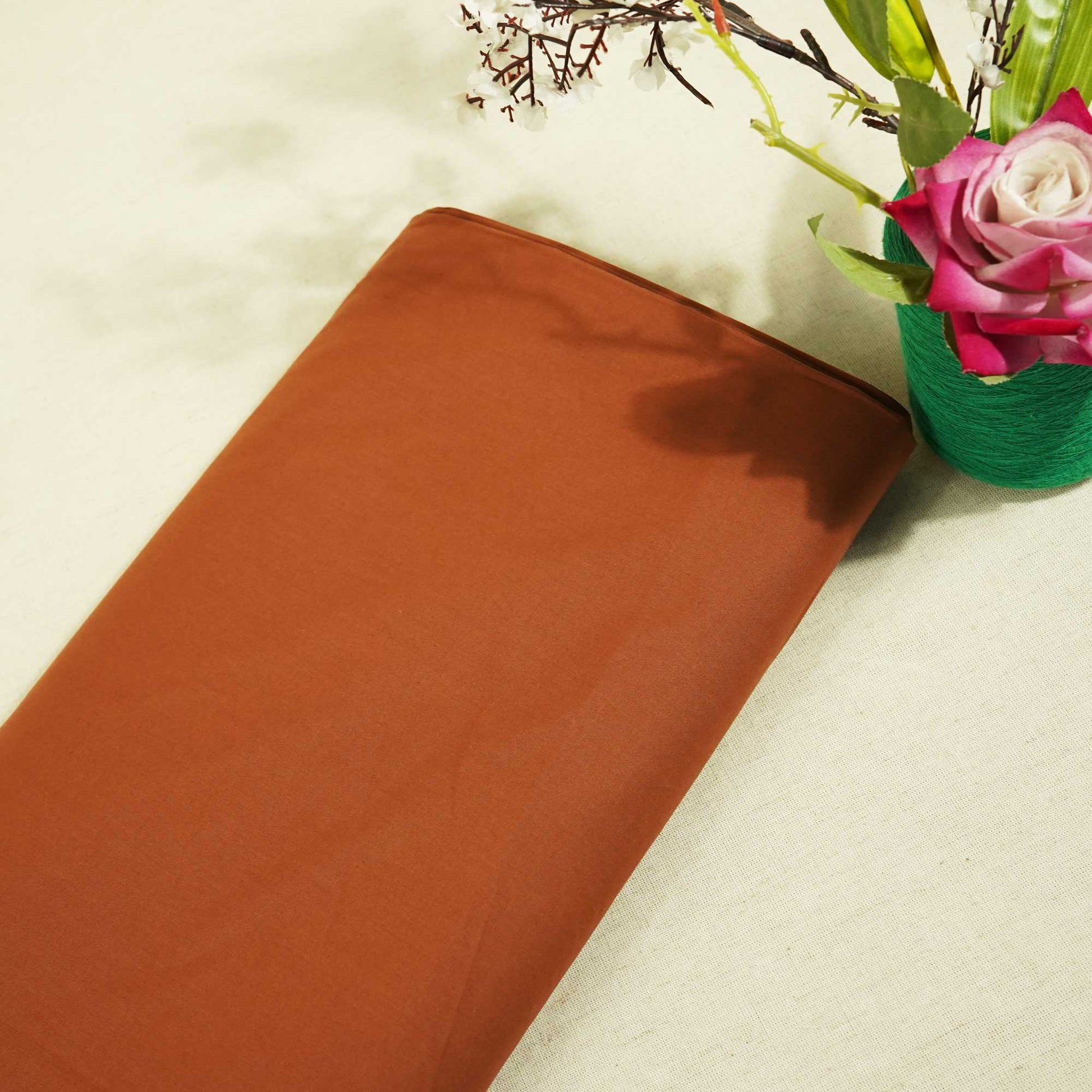 Brown Solid Poplin Fabric SI-25510