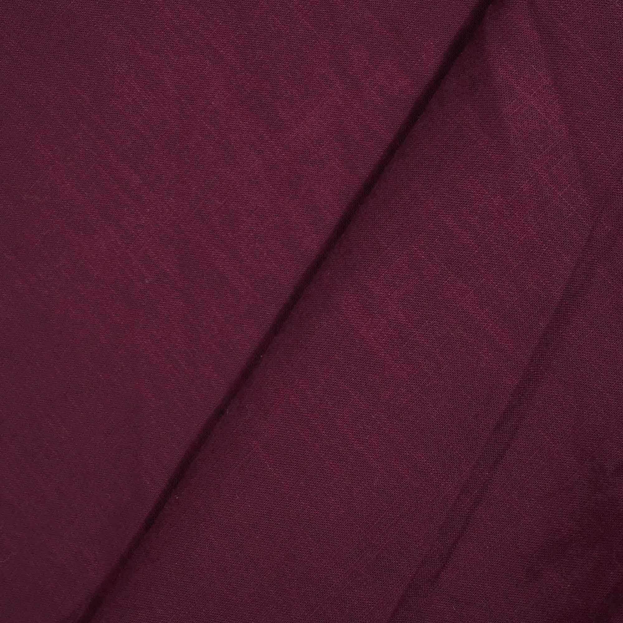 Dark Purple Solid Fabric Cotton Linen Slub SG-25518
