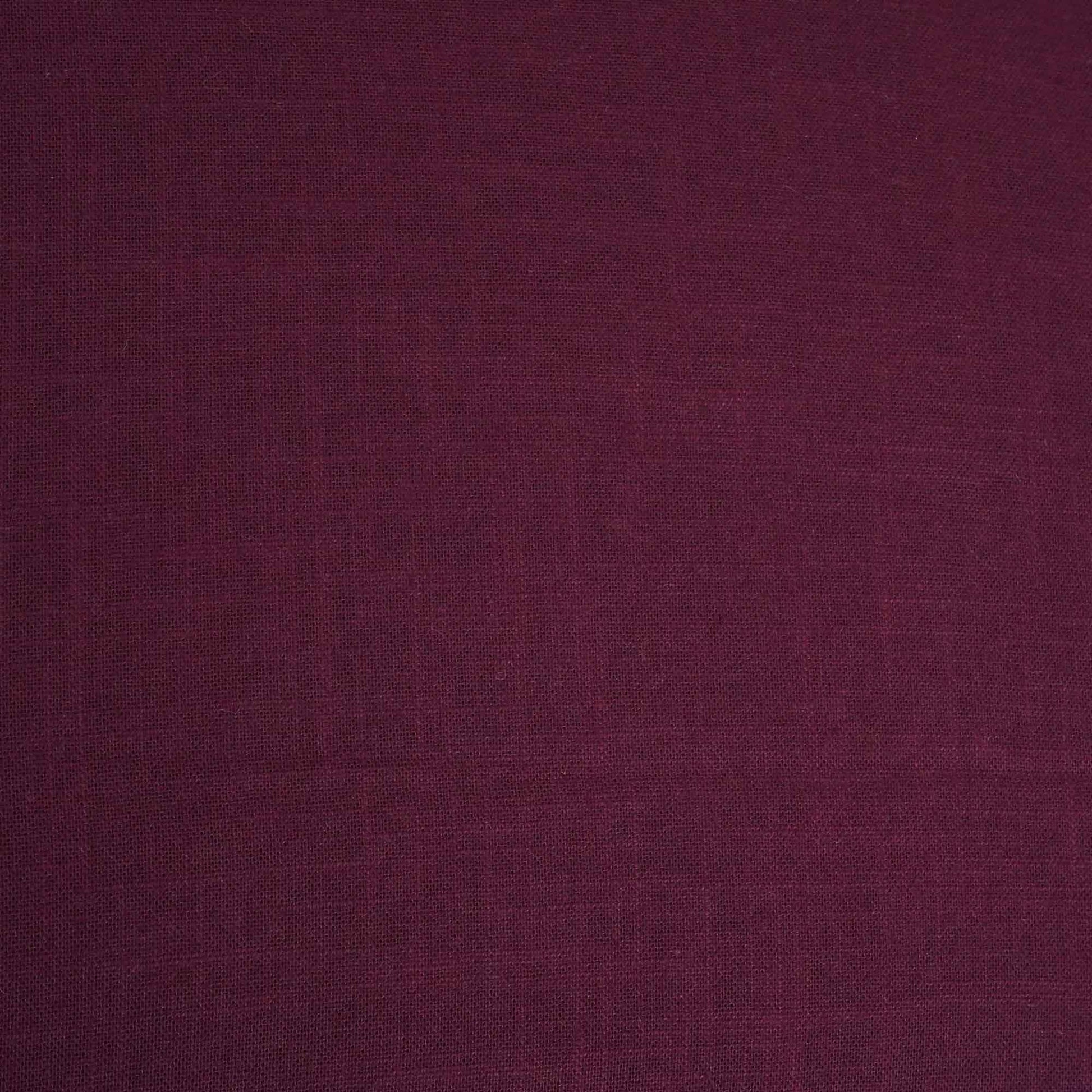 Dark Purple Solid Fabric Cotton Linen Slub SG-25518