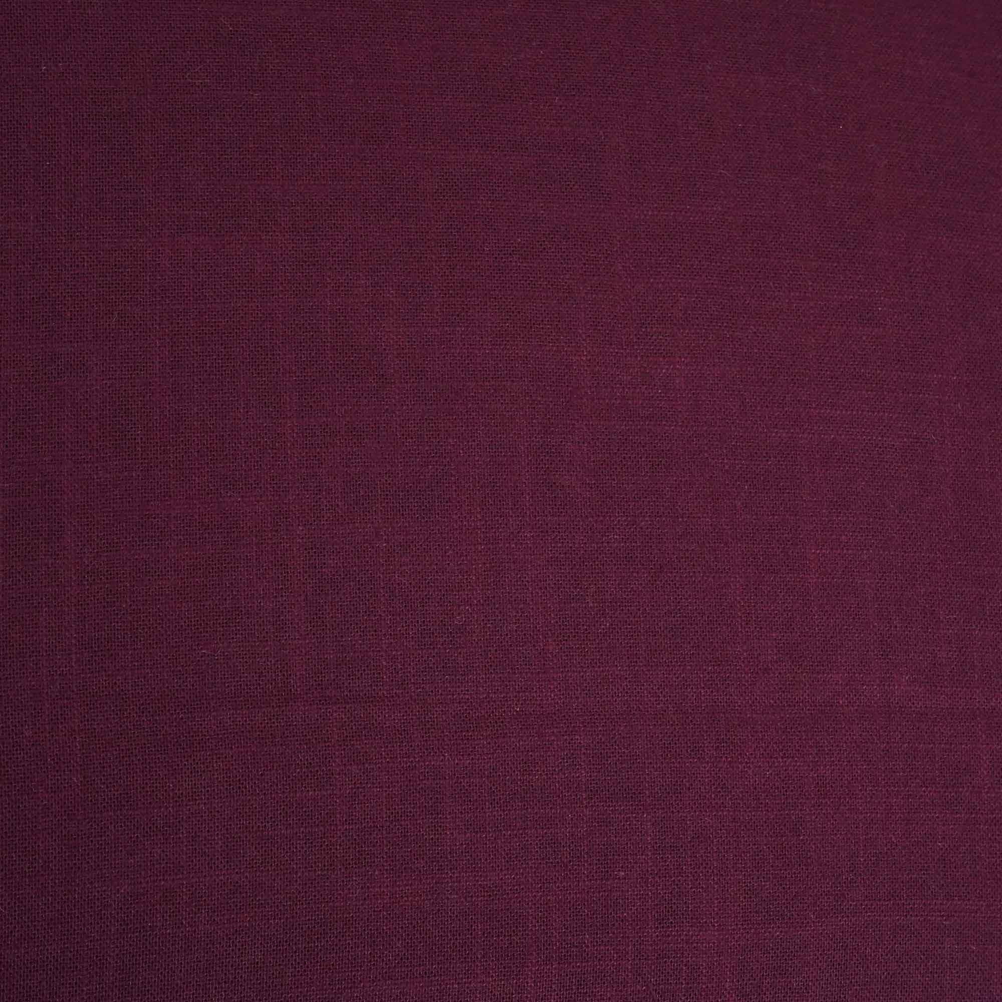 Dark Purple Solid Fabric Cotton Linen Slub SG-25518