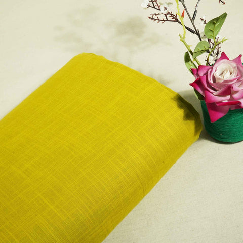 Chartreuse Green Solid Fabric Cotton Linen Slub SG-25520