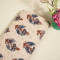 Beige Ajrakh Print Cotton Schiffli Fabric CG-25535