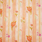Peach and Multicolor Stripes Cutdana Embroidery Cotton Linen Fabric GT-25548