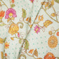 Sky Blue Floral Cutdana Embroidery Cotton Linen Fabric GT-25550