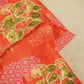 Brick Red Foral Ricebeads Embroidery Cotton Linen Fabric GT-25551