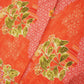 Brick Red Foral Ricebeads Embroidery Cotton Linen Fabric GT-25551