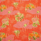 Brick Red Foral Ricebeads Embroidery Cotton Linen Fabric GT-25551