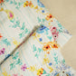 Sky Blue Cutdana Embroidery Cotton Linen Fabric GT-25552