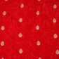 Red Floral Cutdana Crushed Velvet Fabric SC-28257