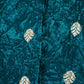 Teal Green Floral Cutdana Crushed Velvet Fabric SC-28258