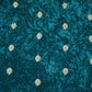 Teal Green Floral Cutdana Crushed Velvet Fabric SC-28258