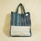 Grey & Multicolor Ikkat Print Cotton Jacquard Bag AK-25854