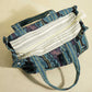 Grey & Multicolor Ikkat Print Cotton Jacquard Bag AK-25854