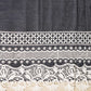 Indigo Schiffli On Border Cotton Denim Fabric AF-25857