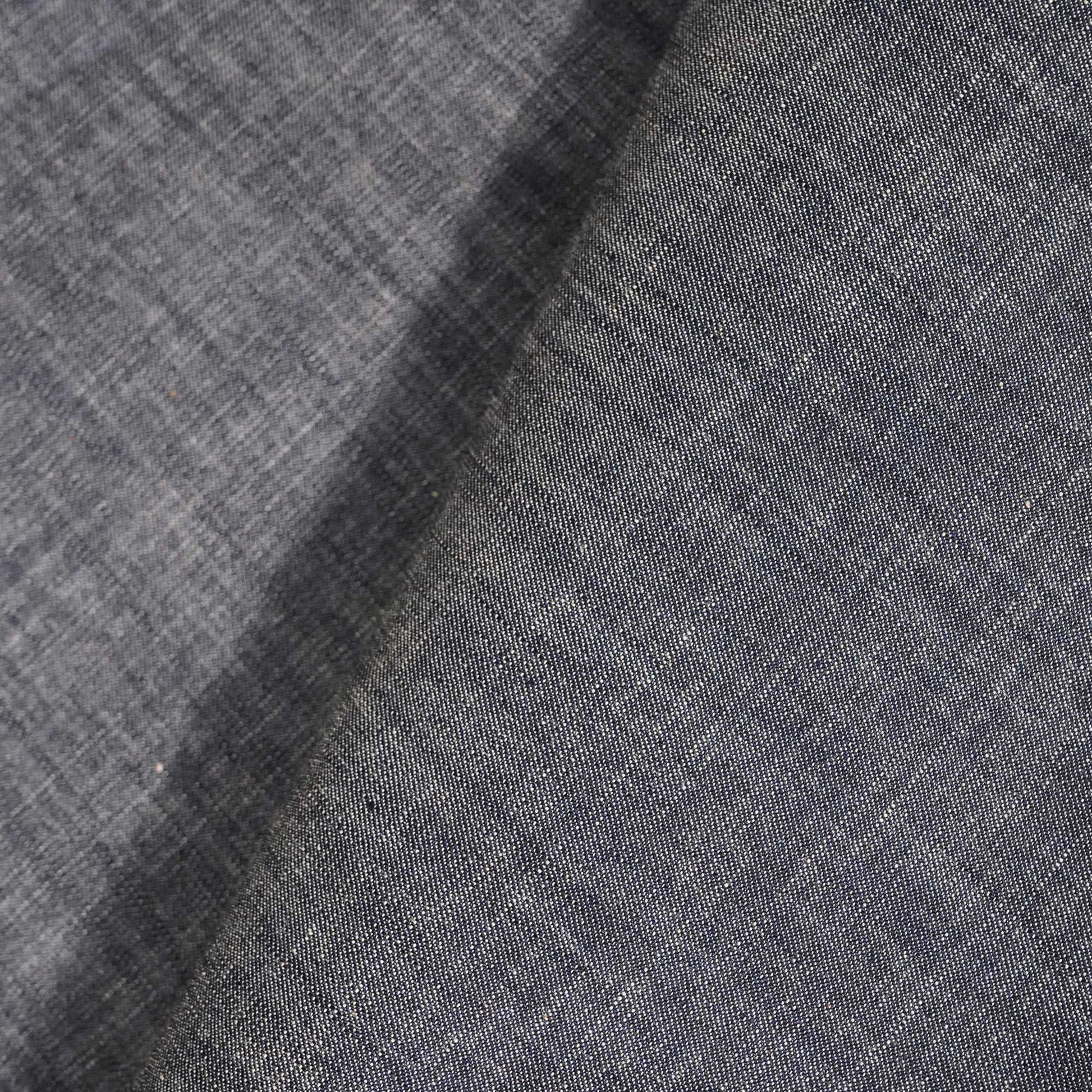 Grey Schiffli On Border Cotton Denim Fabric AF-25859
