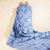 Blue Floral Crochet Cotton Denim Fabric AF-25862