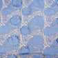 Blue Floral Crochet Cotton Denim Fabric AF-25862