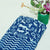 Indigo Handblock Hakoba Border Cotton Fabric CG-25867