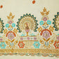 White Cutdana and Thread Embroidery Dyeable Cotton Fabric MTF-25877