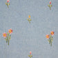 Powder Blue Thread Embroidery Denim Fabric AF-25885