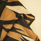 Brown Abstract Print Linen Fabric MTF-25895