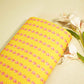 Yellow Floral Print Linen Fabric MTF-25896