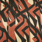 Brown and Black Abstract Print Linen Fabric MTF-25900