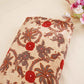 Beige Floral Mirror Work Micro Velvet 9000 Fabric MT-28260