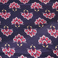 Purple Floral Print Modal Satin Fabric MTF-26490
