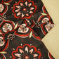 Black Floral Print Modal Satin Fabric MTF-26496