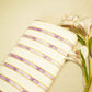 Cream & Purple Stripes Print Cotton Fabric MTF-26501