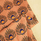 Light Brown Abstract Print Muslin Fabric MTF-26512