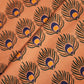 Light Brown Abstract Print Muslin Fabric MTF-26512