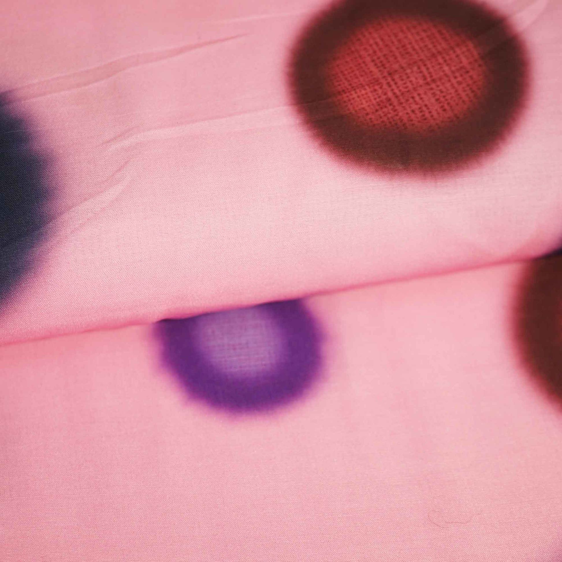 Pink Multicolor Polka Dot Print Muslin Fabric MTF-26513