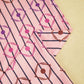 Pink Multicolor Stripes Print Muslin Fabric MTF-26514