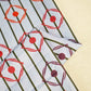 Powder Blue Multicolor Stripes Print Muslin Fabric MTF-26516