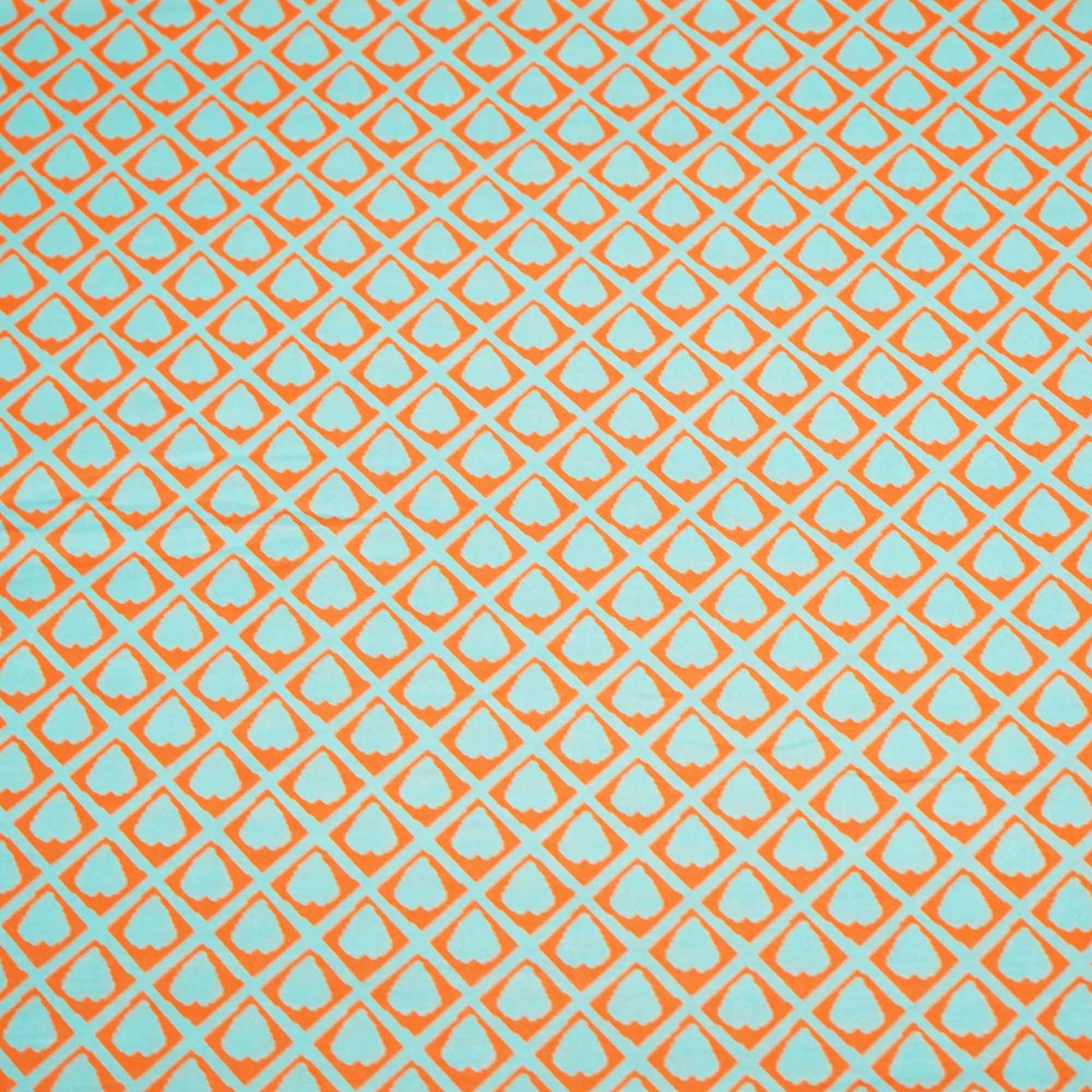 Blue Geometrical Print Muslin Fabric MTF-26517