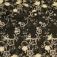 Black Floral Hakoba Embroidery Cotton Fabric CF-26522
