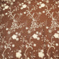 Dark Brown Floral Hakoba Embroidery Cotton Fabric CF-26523