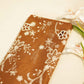 Brown Floral Hakoba Embroidery Cotton Fabric CF-26524