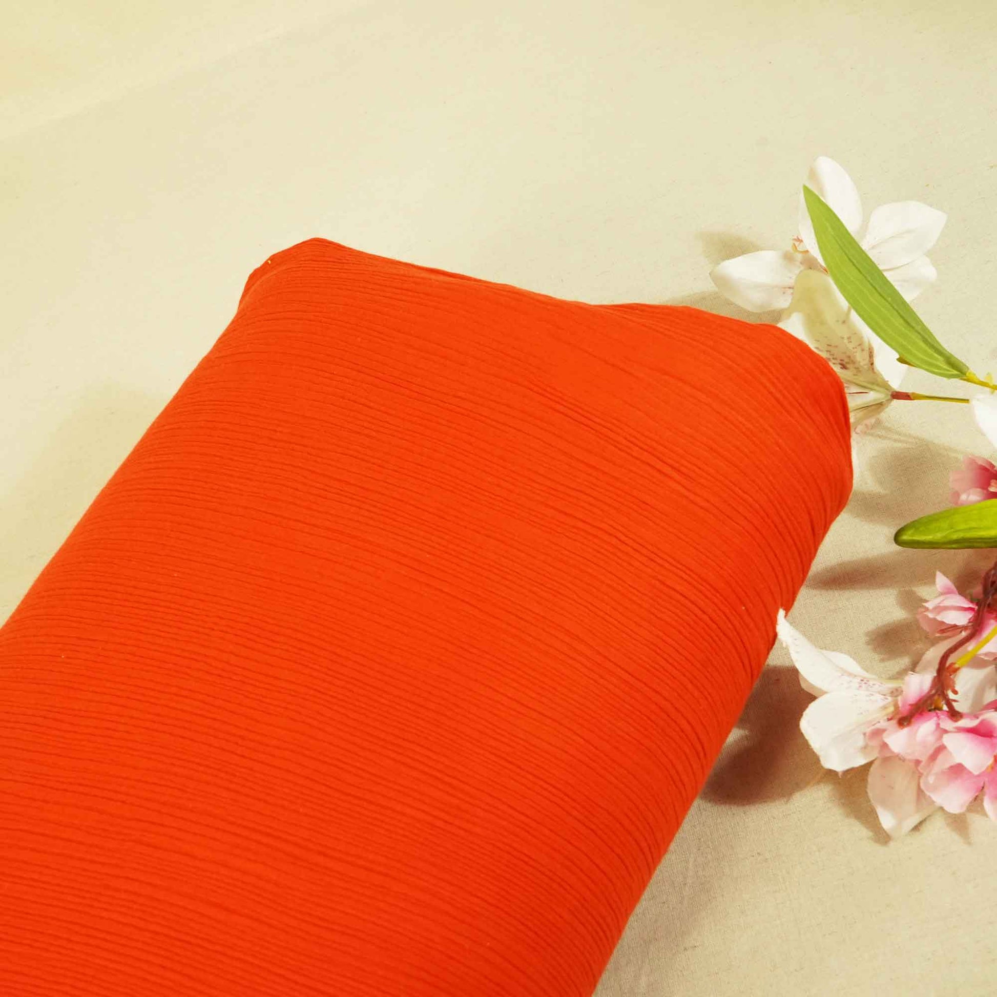Orange Solid Double Cotton Fabric SKE-26528