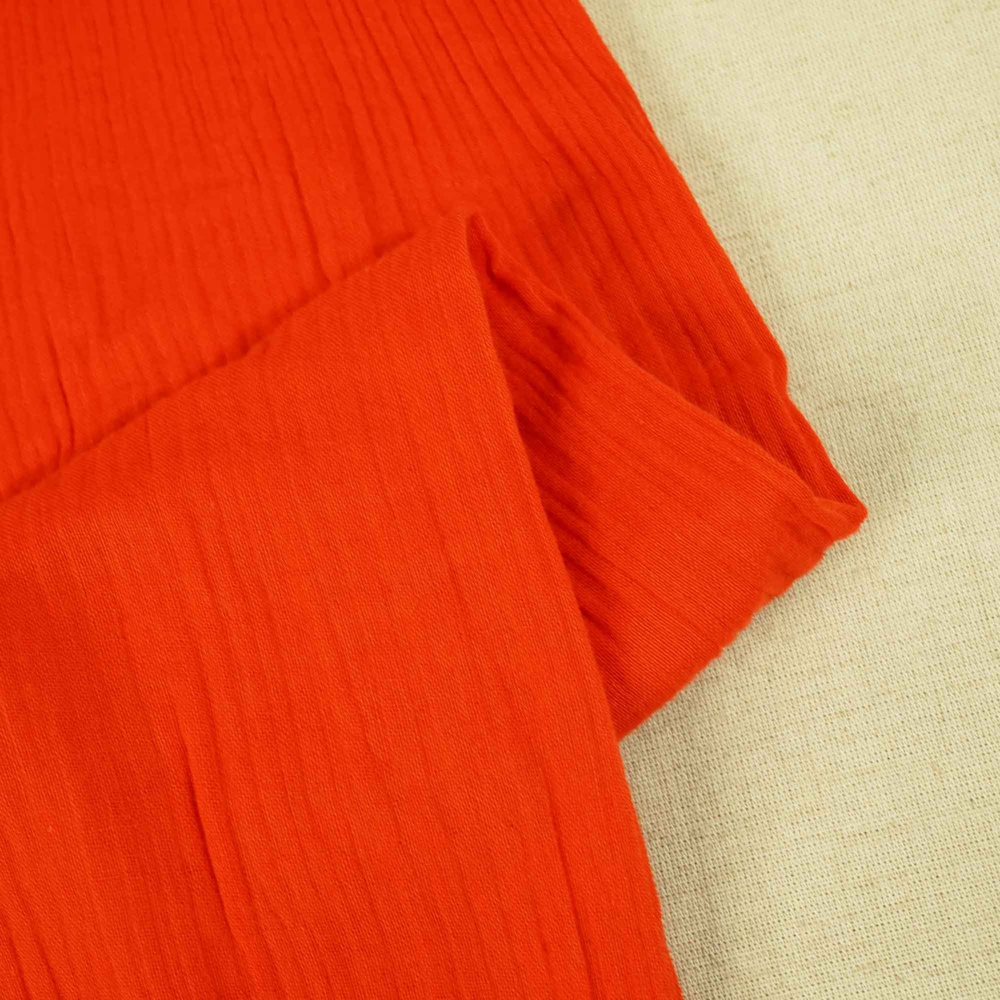 Orange Solid Double Cotton Fabric SKE-26528