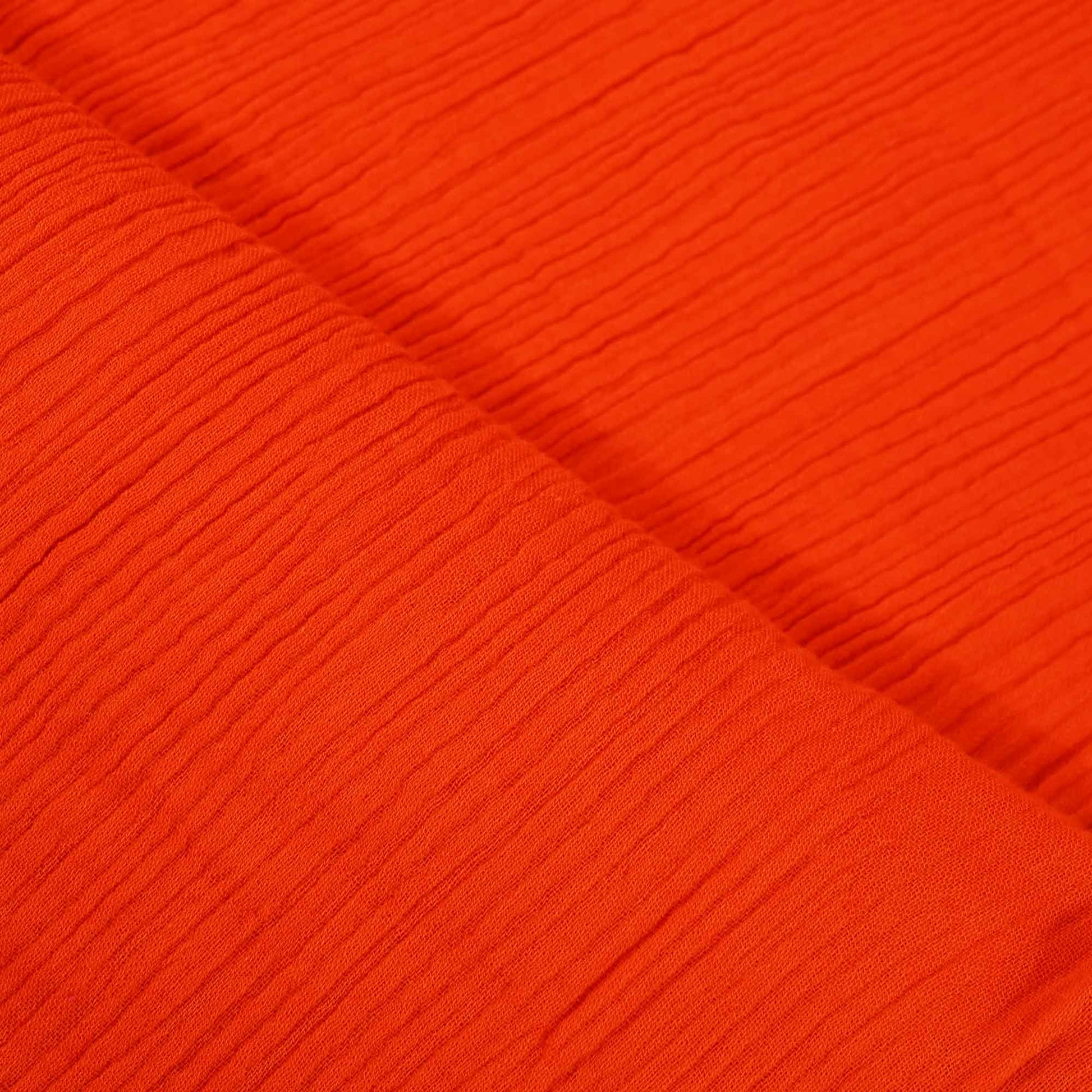 Orange Solid Double Cotton Fabric SKE-26528