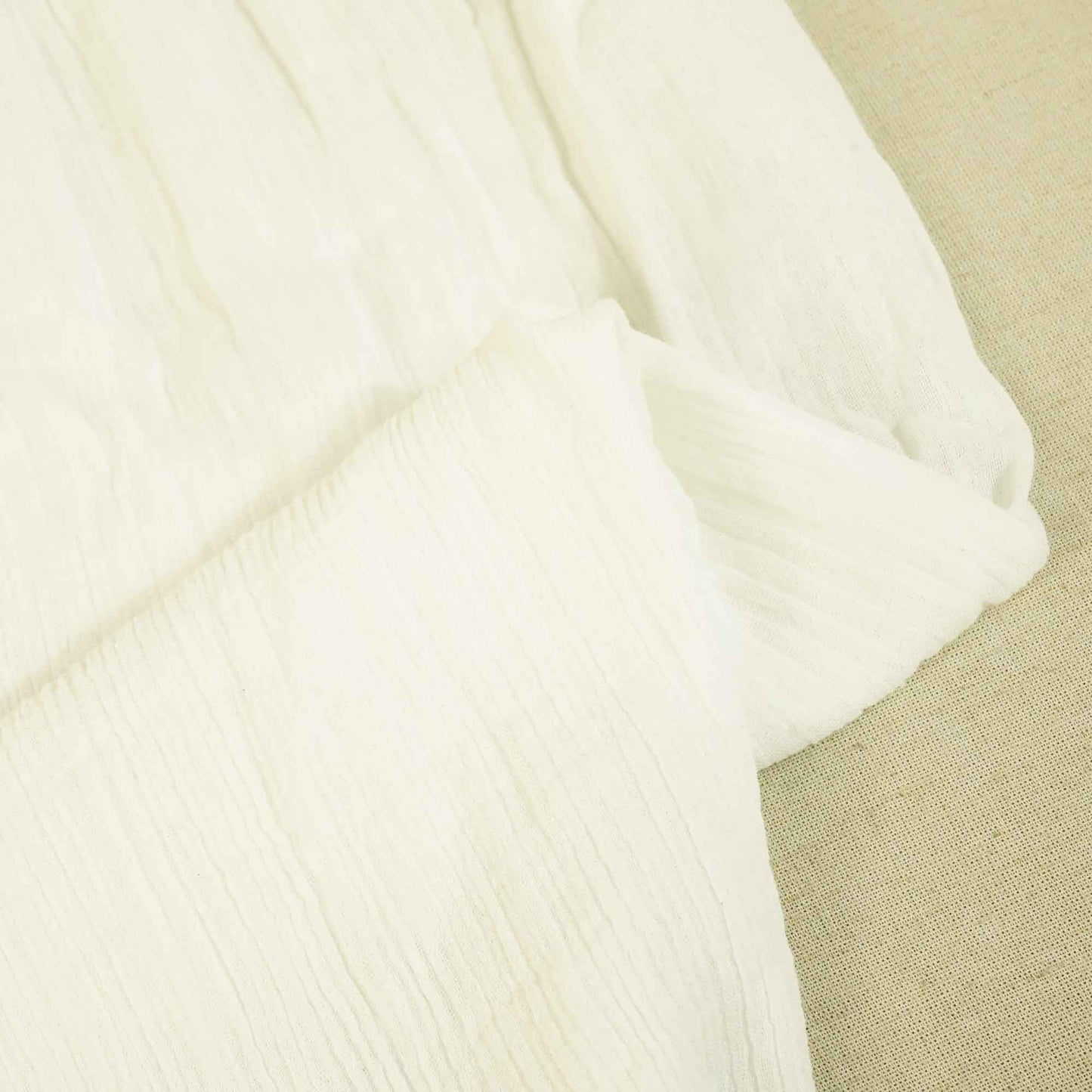 White Solid Double Cotton Fabric SKE-26530