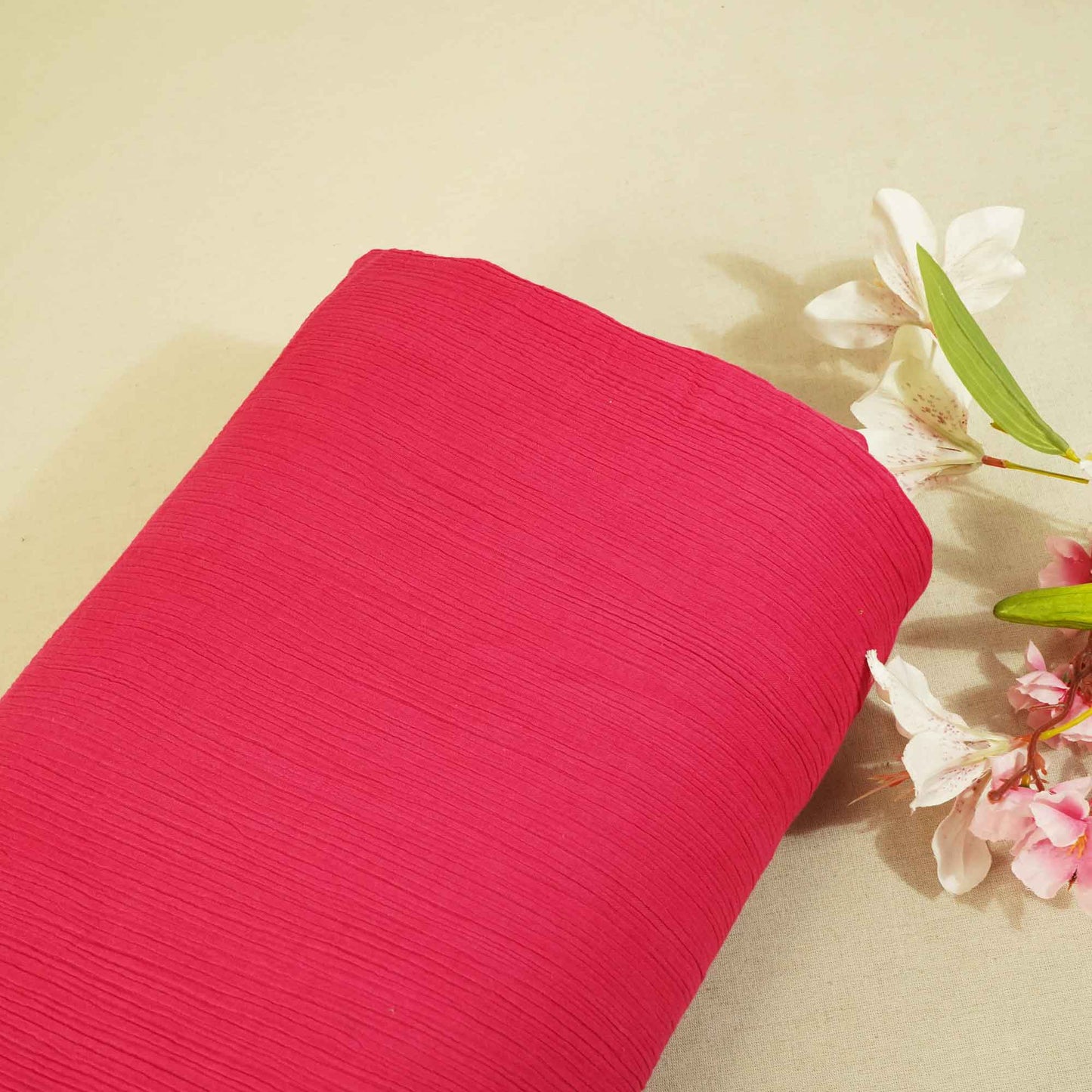 Magenta Solid Double Cotton Fabric SKE-26531