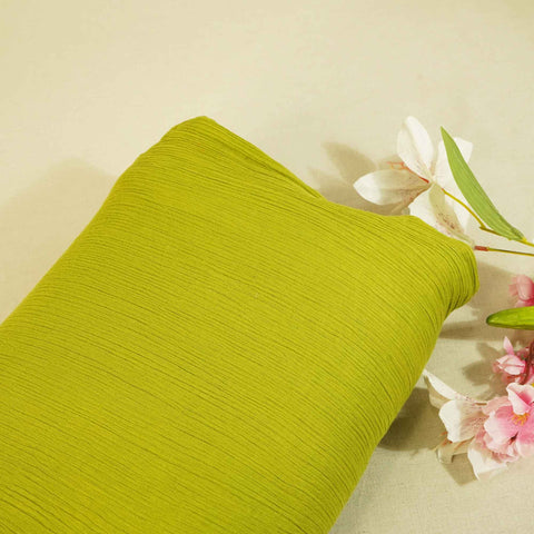 Olive Green Solid Double Cotton Fabric SKE-26532