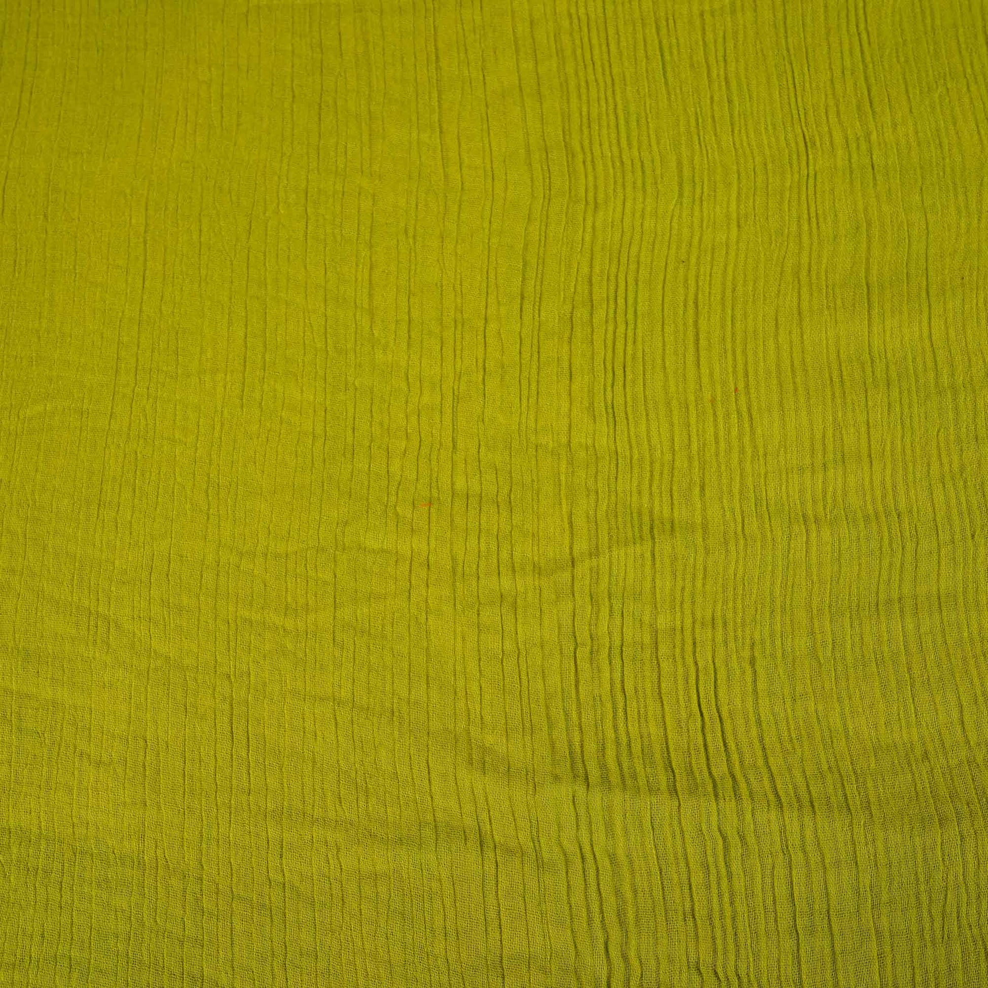 Olive Green Solid Double Cotton Fabric SKE-26532